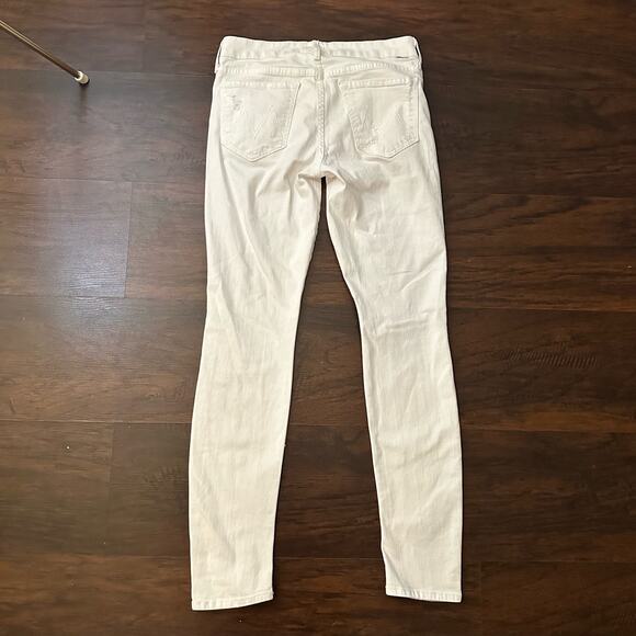 MOTHER white the Looker distressed skinny jeans size 27 - Picture 4 of 15